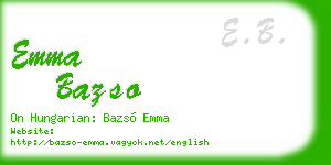 emma bazso business card